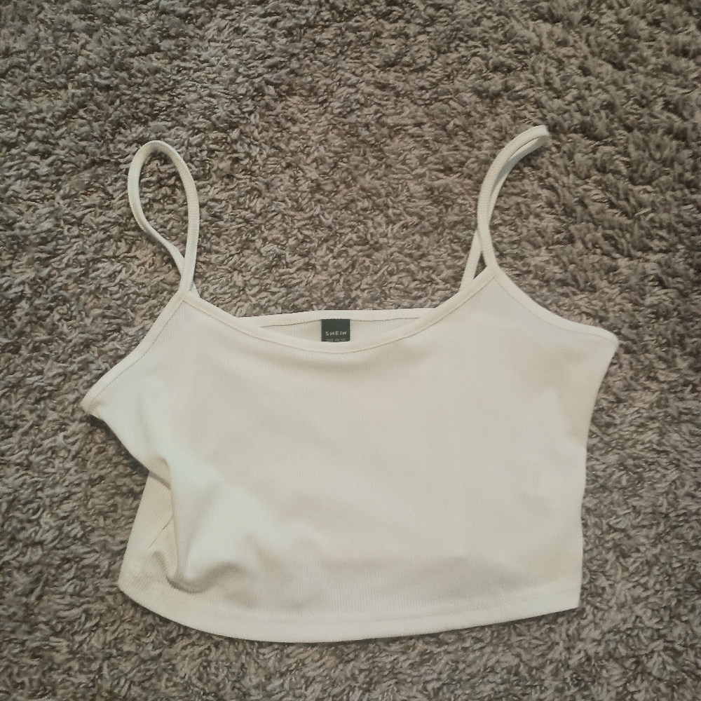 Cream Sleeveless Crop Camisole